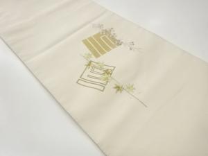 綴れ金彩源氏香に桜・楓模様刺繍名古屋帯